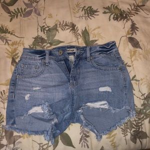 Blur high waisted shorts